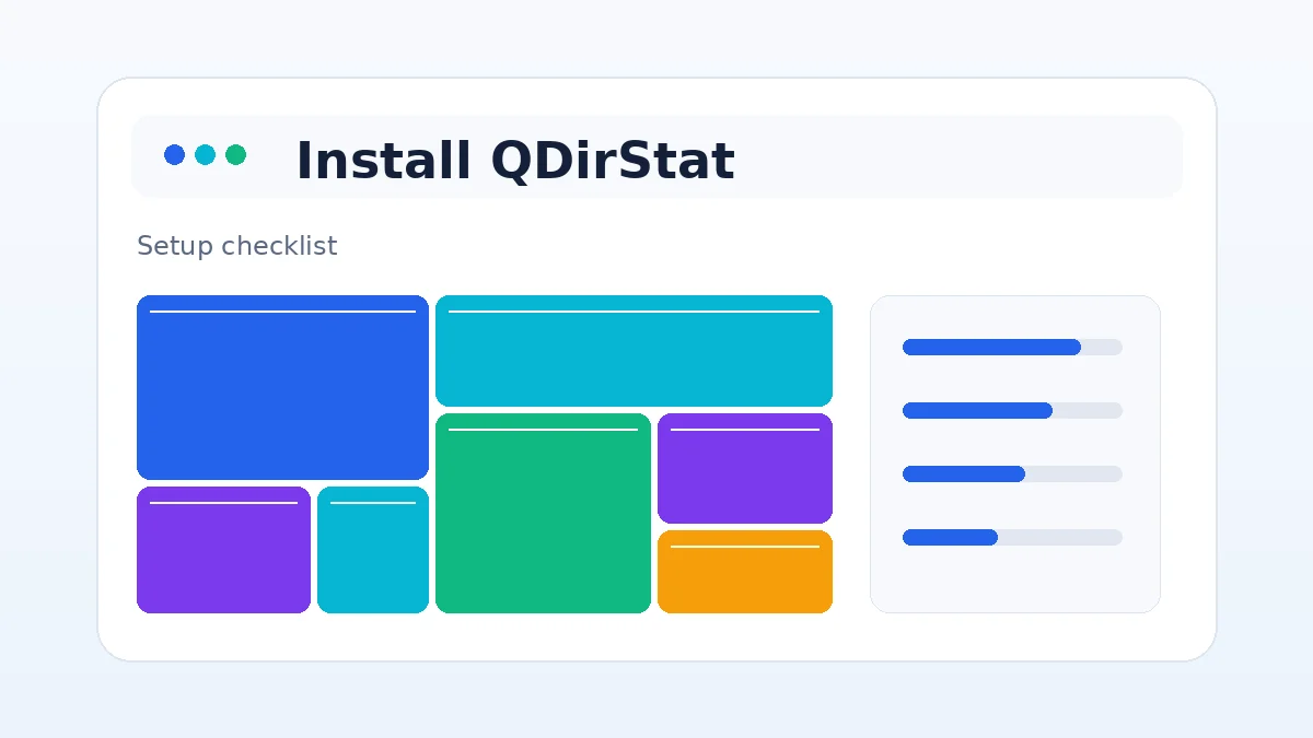 How to install QDirStat on Linux safely original dashboard illustration