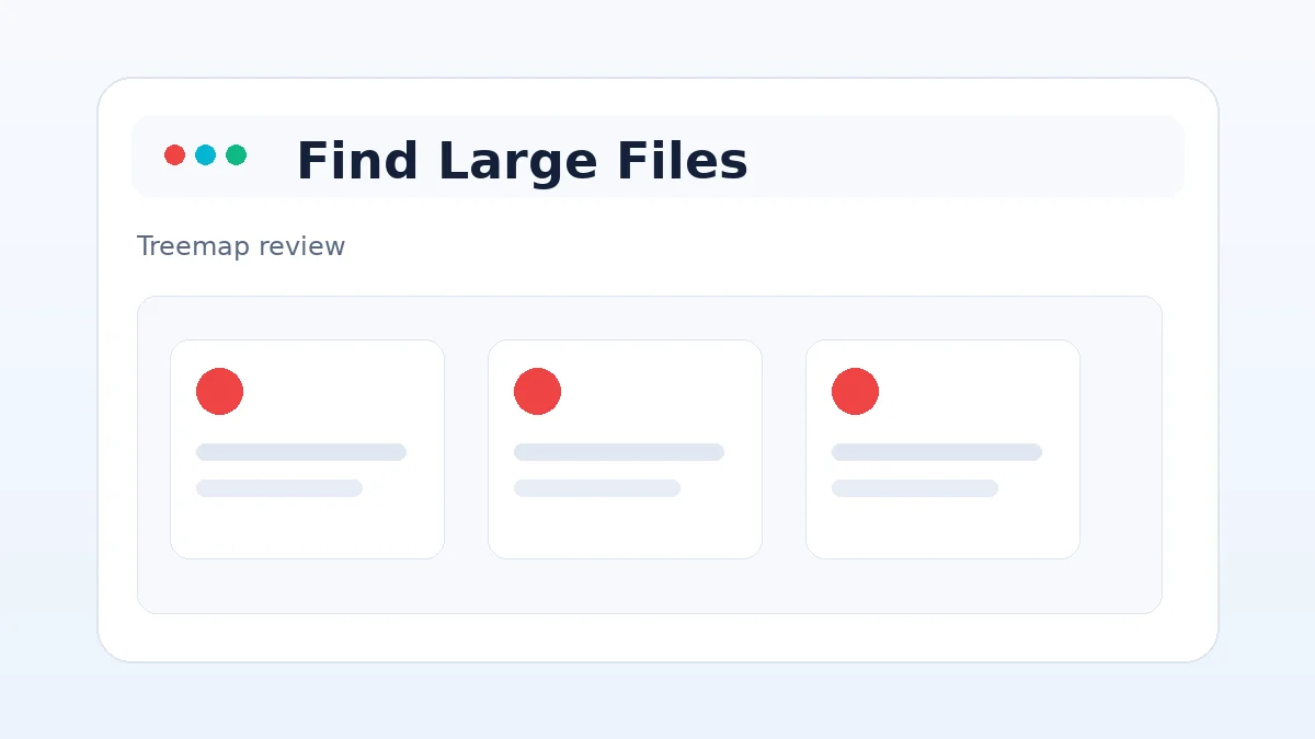 How to find large files with QDirStat dashboard illustration